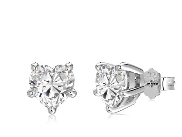 plain heart earrings